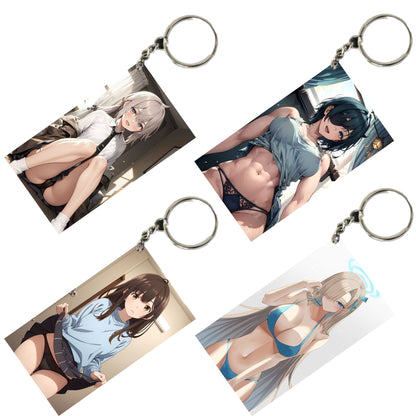 HENTAI Anime Unique Style 4 pcs Combo Keychain