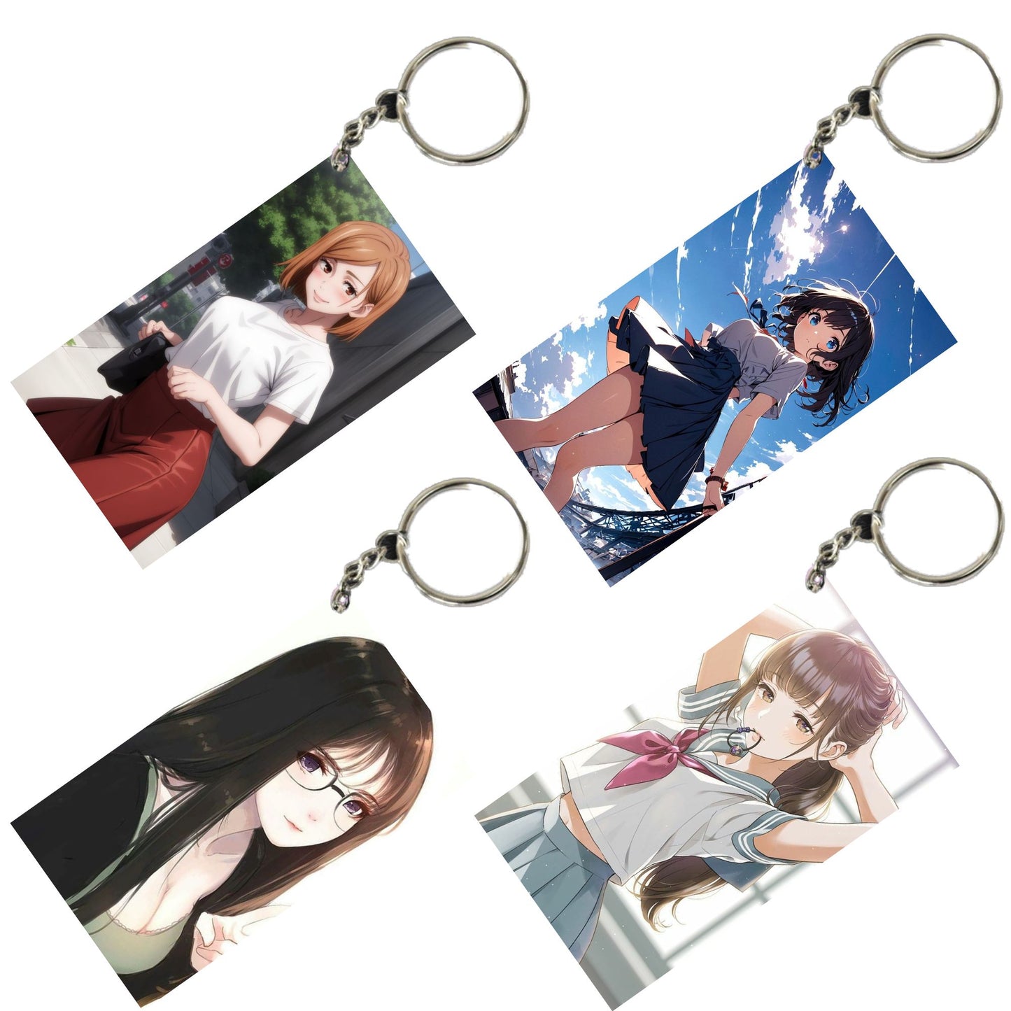 HENTAI Anime Unique Style 4 pcs Combo Keychain