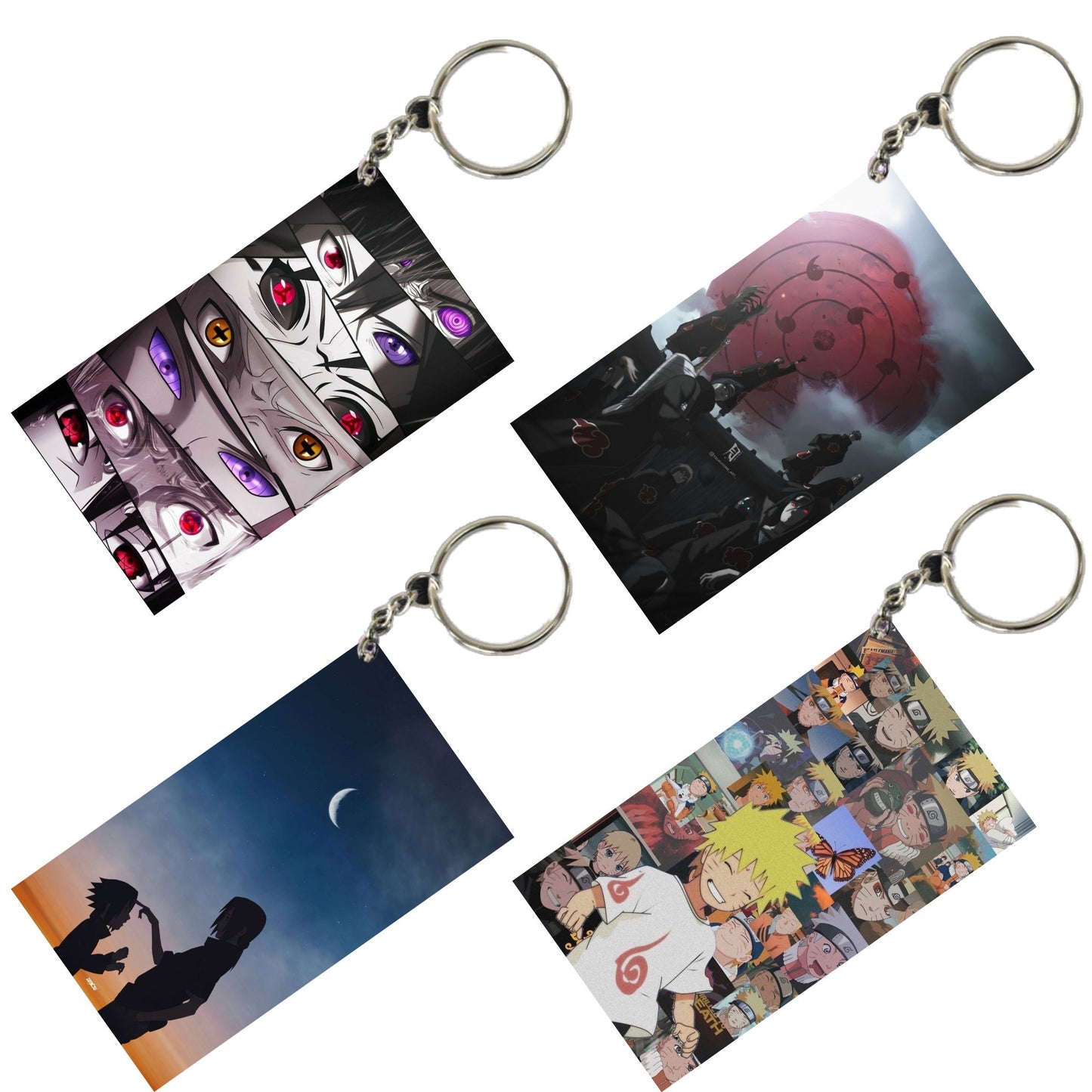 NARUTO Anime Unique Style 4 pcs Combo Keychain