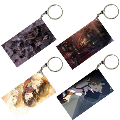 ATTACK ON TITAN Anime Unique Style 4 pcs Combo Keychain