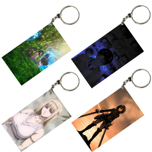 ATTACK ON TITAN Anime Unique Style 4 pcs Combo Keychain