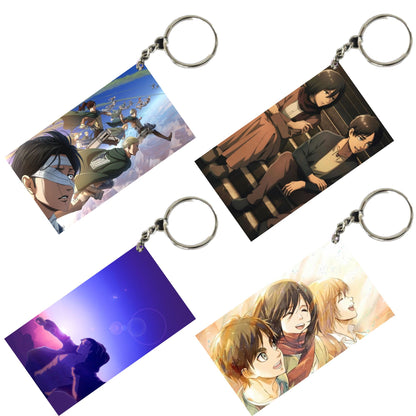 ATTACK ON TITAN Anime Unique Style 4 pcs Combo Keychain