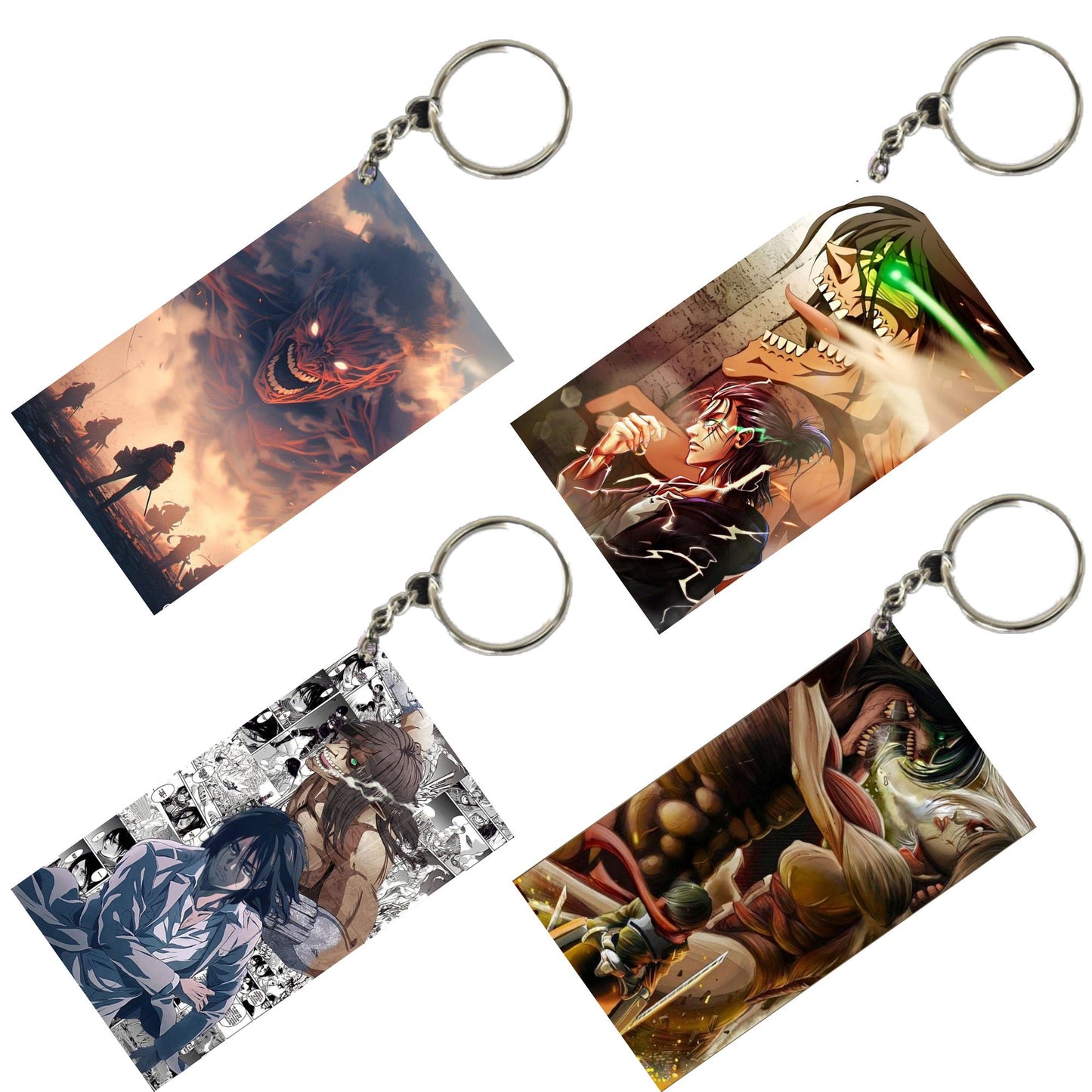 ATTACK ON TITAN Anime Unique Style 4 pcs Combo Keychain