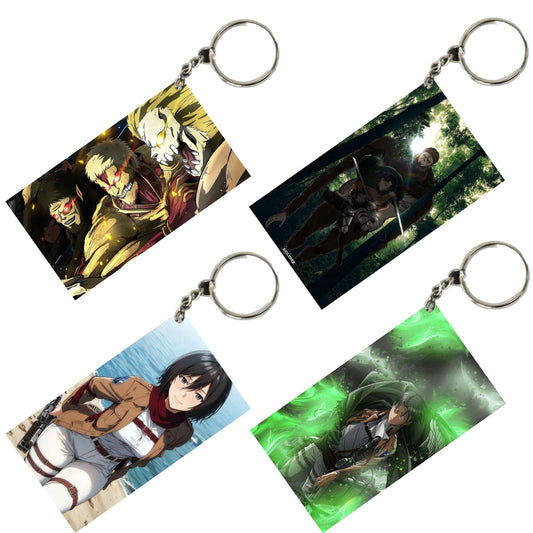 ATTACK ON TITAN Anime Unique Style 4 pcs Combo Keychain