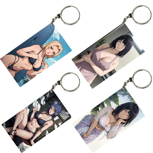 HENTAI Anime Unique Style 4 pcs Combo Keychain