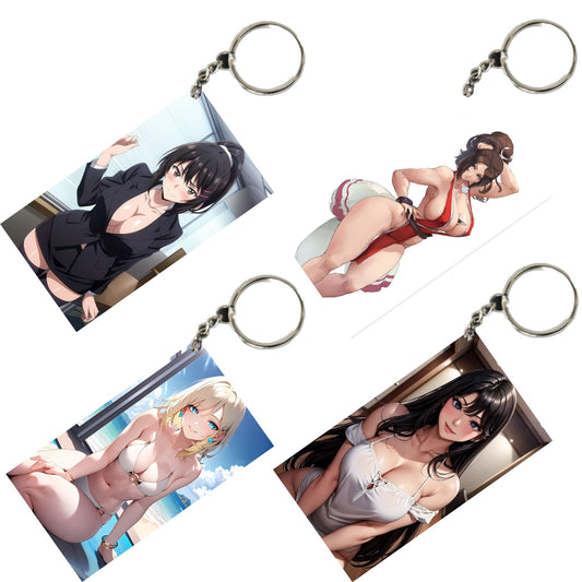 HENTAI Anime Unique Style 4 pcs Combo Keychain