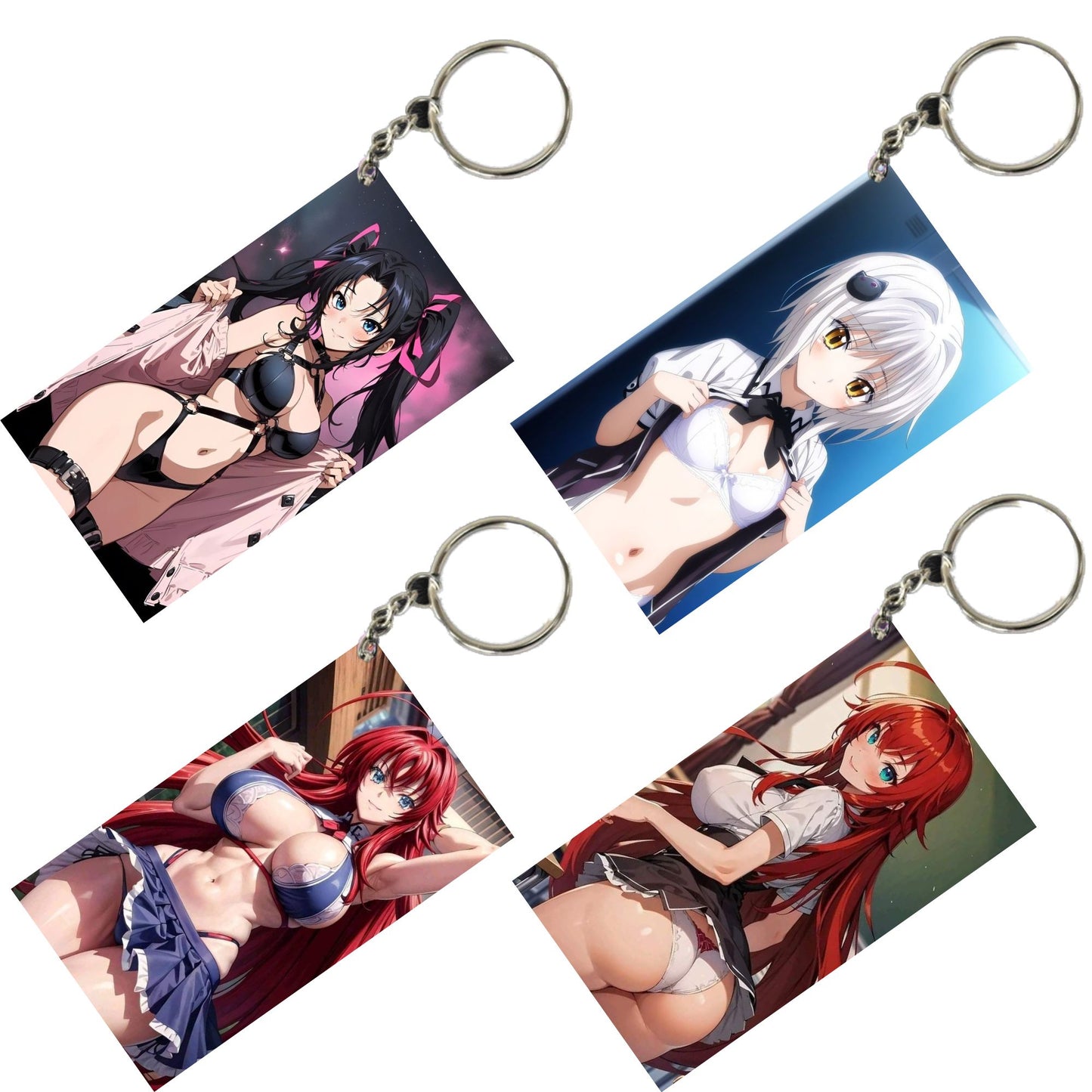 HENTAI Anime Unique Style 4 pcs Combo Keychain