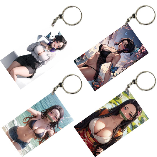 HENTAI Anime Unique Style 4 pcs Combo Keychain