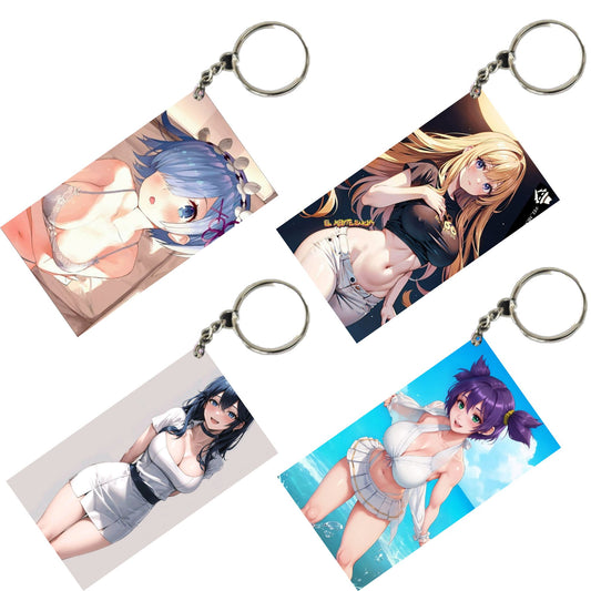 HENTAI Anime Unique Style 4 pcs Combo Keychain