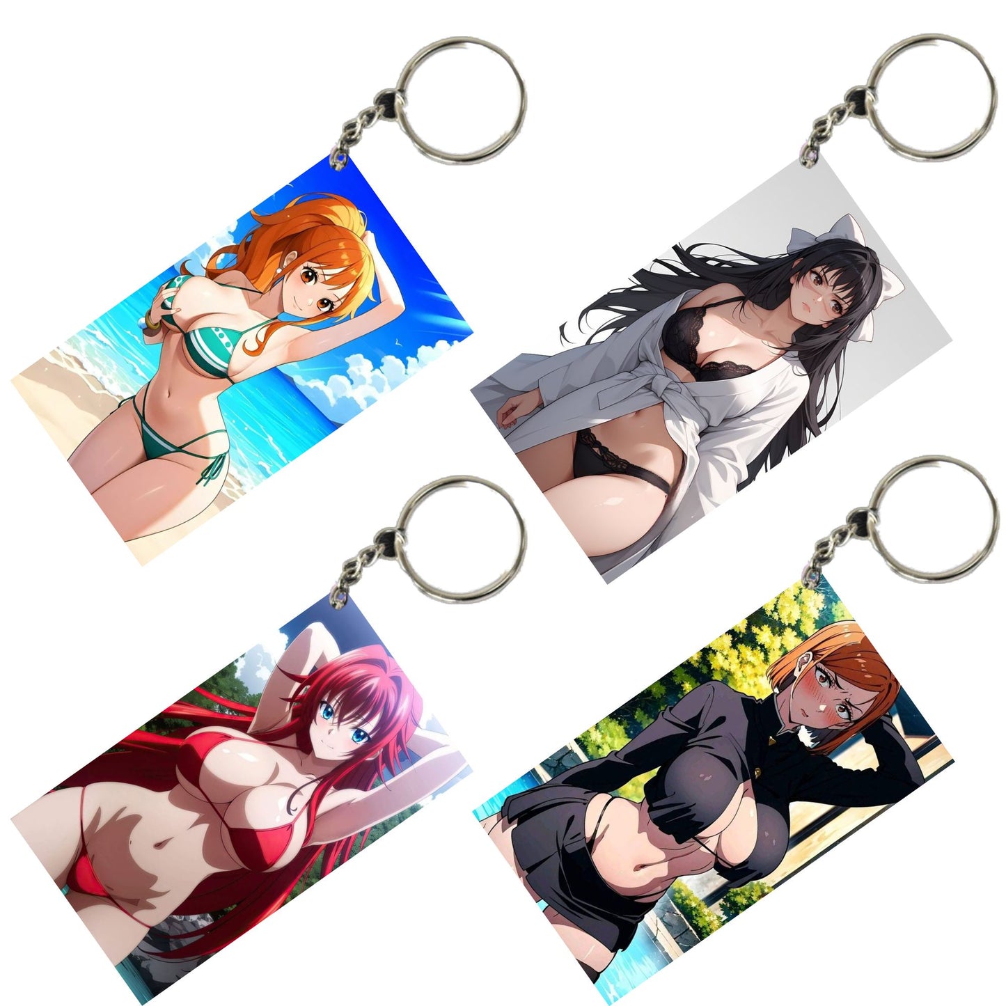 HENTAI Anime Unique Style 4 pcs Combo Keychain