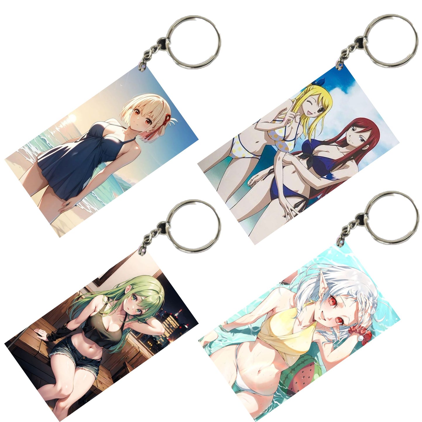 HENTAI Anime Unique Style 4 pcs Combo Keychain