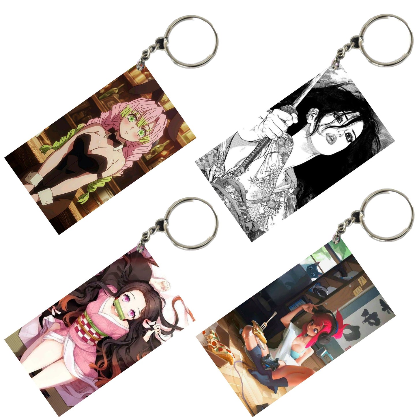 HENTAI Anime Unique Style 4 pcs Combo Keychain