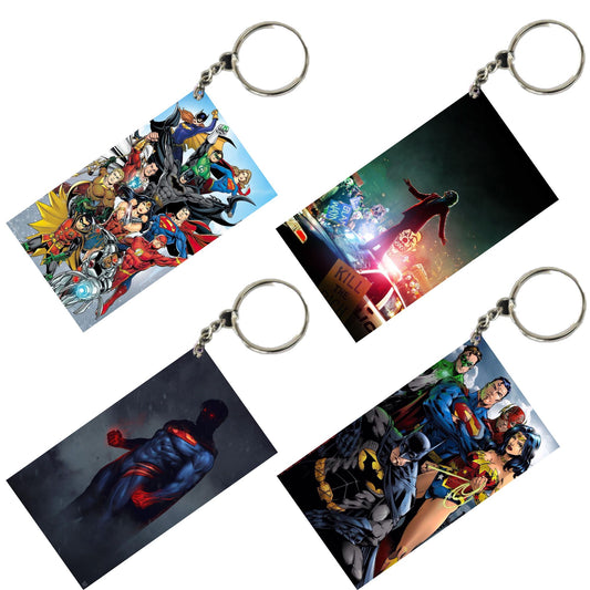 DC Unique Style 4 pcs Combo Keychain