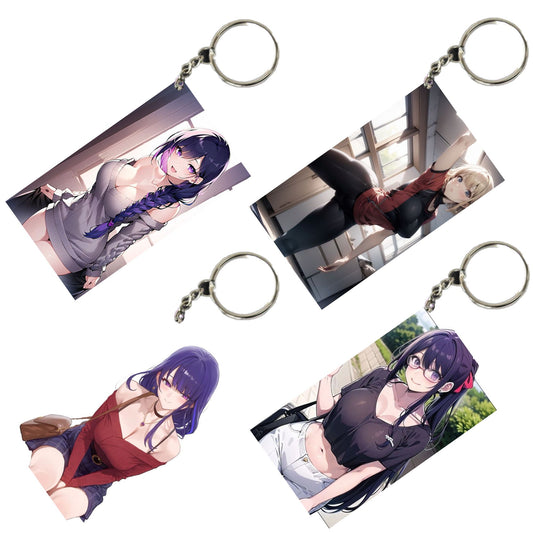 HENTAI Anime Unique Style 4 pcs Combo Keychain