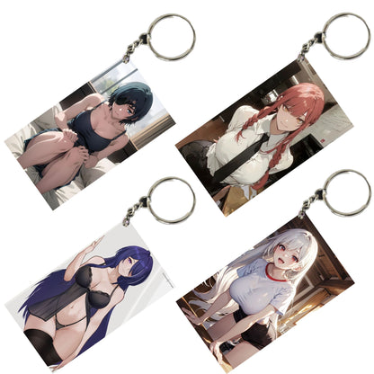 HENTAI Anime Unique Style 4 pcs Combo Keychain