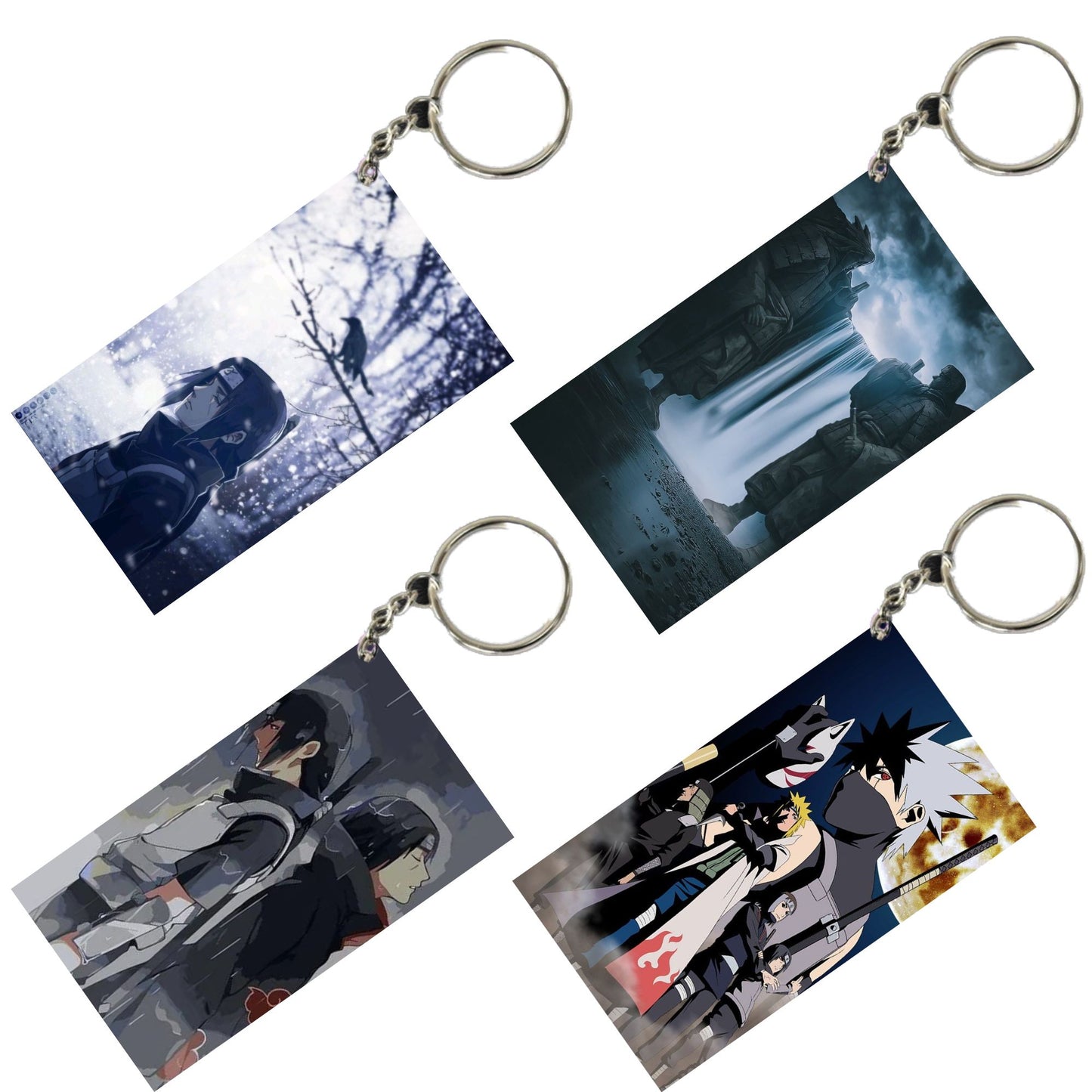 NARUTO Anime Unique Style 4 pcs Combo Keychain