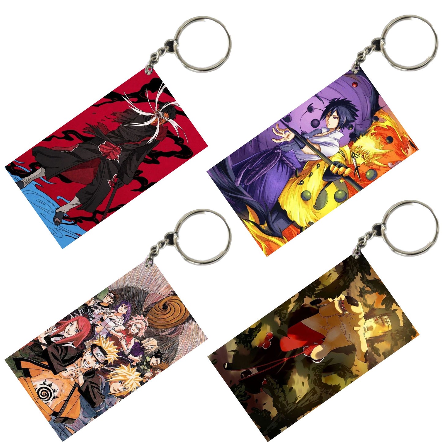 NARUTO Anime Unique Style 4 pcs Combo Keychain