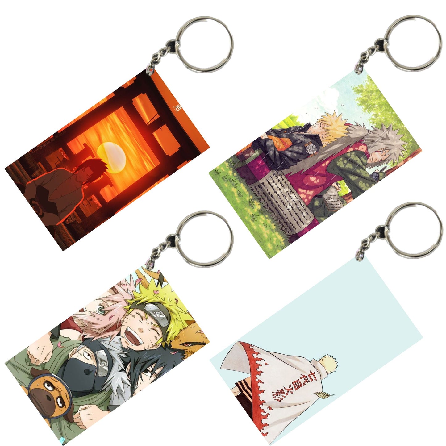 NARUTO Anime Unique Style 4 pcs Combo Keychain