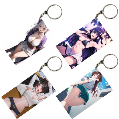 HENTAI Anime Unique Style 4 pcs Combo Keychain