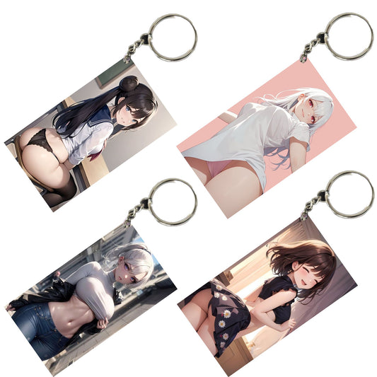 HENTAI Anime Unique Style 4 pcs Combo Keychain