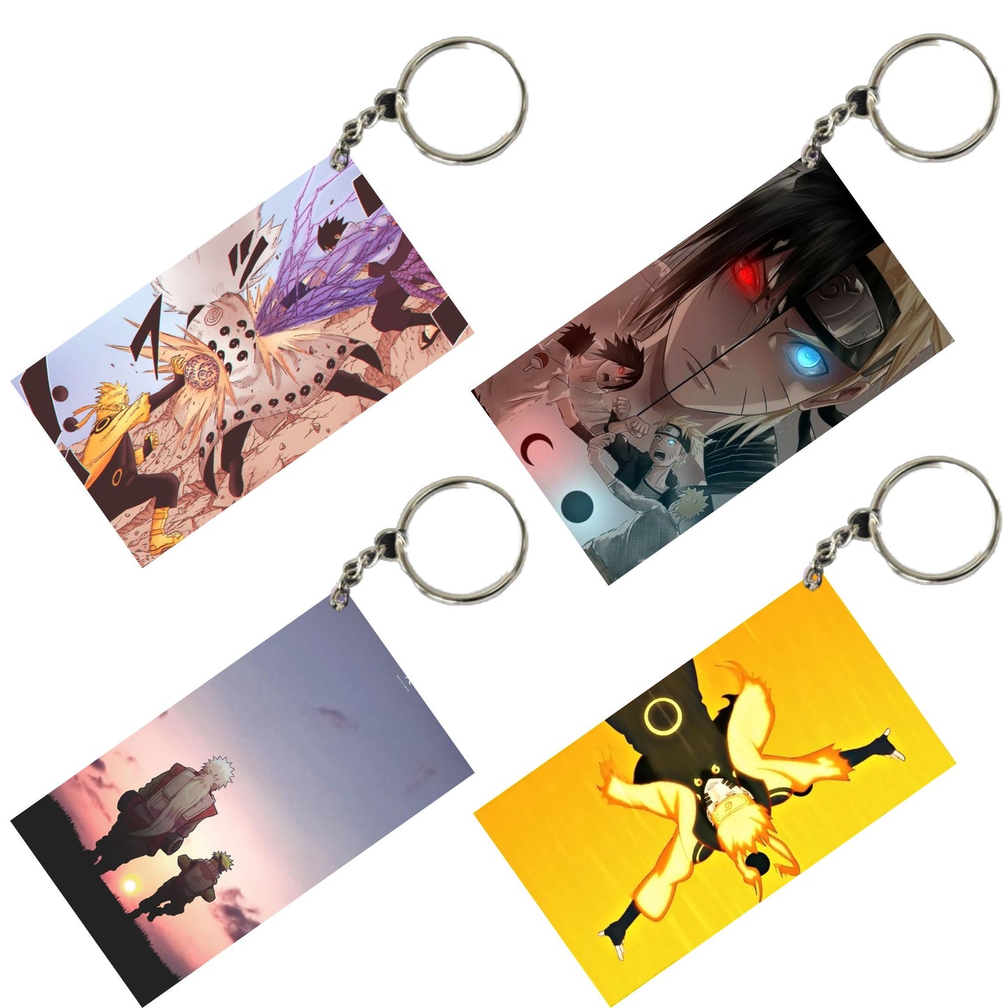 NARUTO Anime Unique Style 4 pcs Combo Keychain