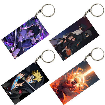 NARUTO Anime Unique Style 4 pcs Combo Keychain