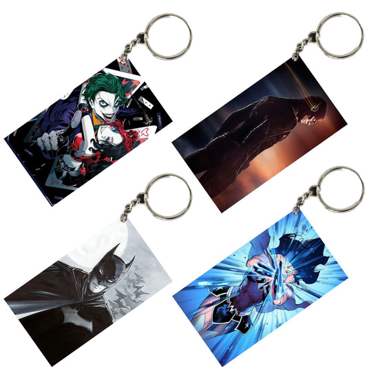 DC Unique Style 4 pcs Combo Keychain