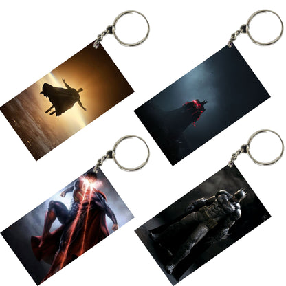 DC Unique Style 4 pcs Combo Keychain