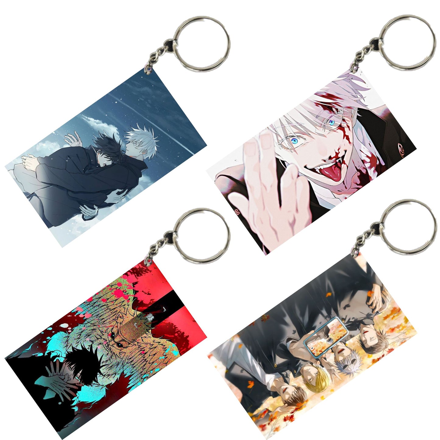 JUJUTSU KAISEN Anime Unique Style 4 pcs Combo Keychain