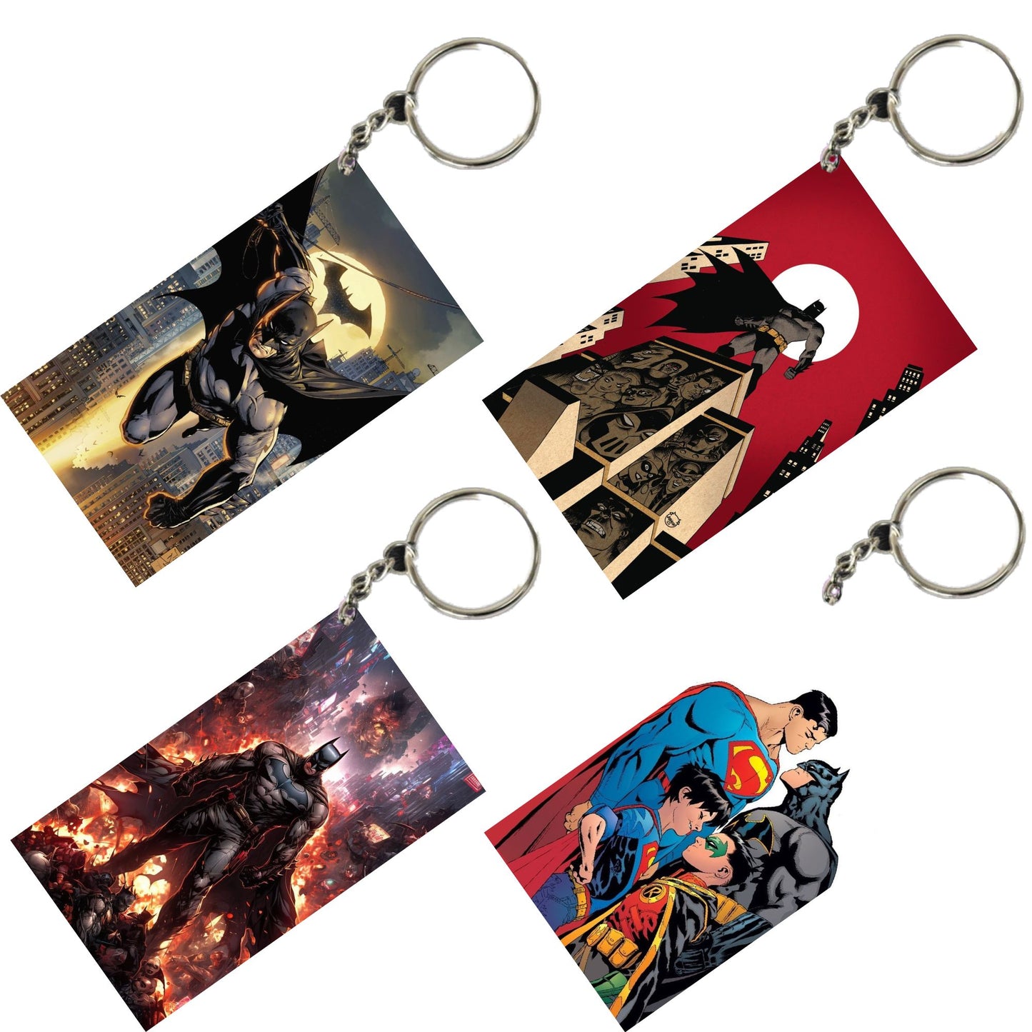 DC Unique Style 4 pcs Combo Keychain