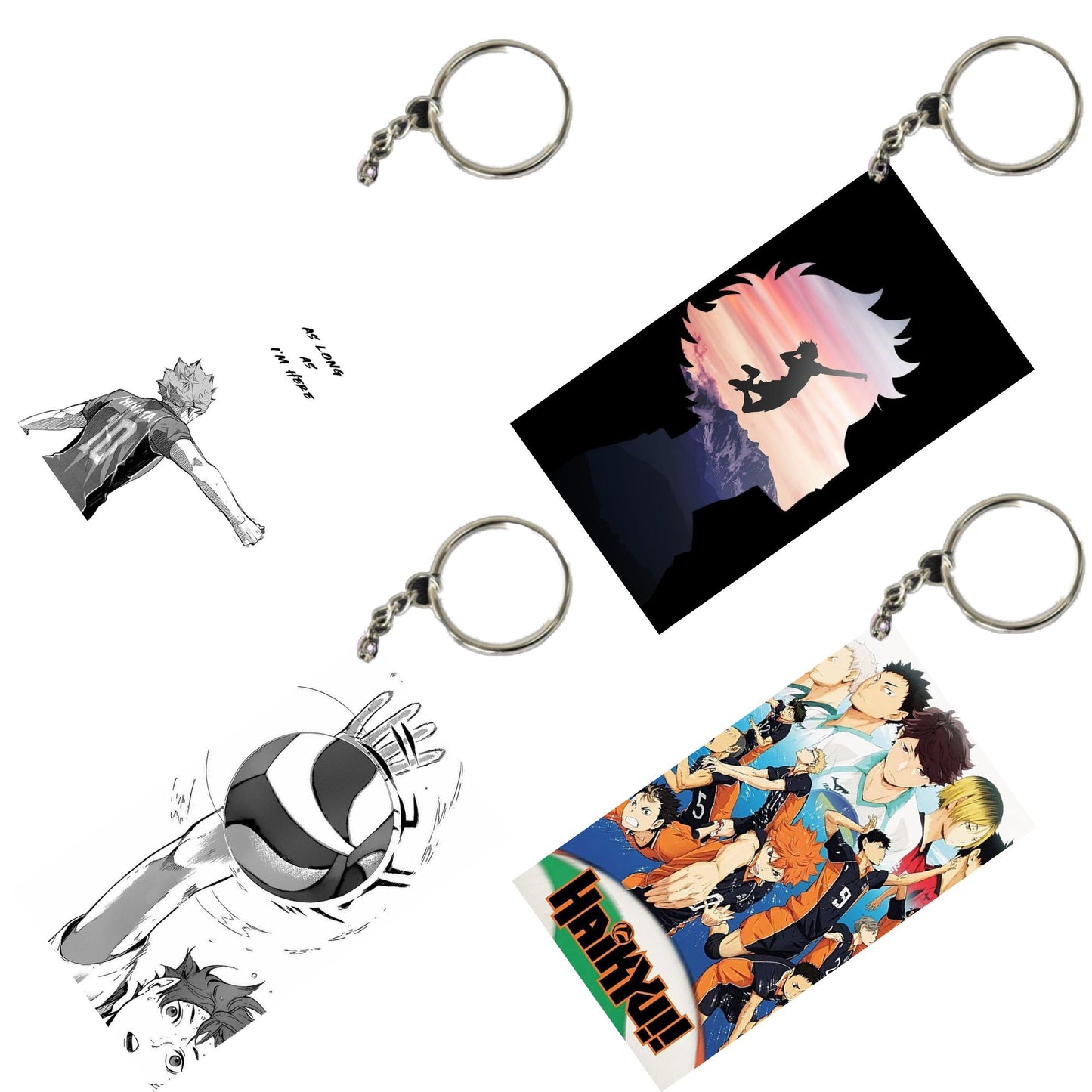 HAIKYU Anime Unique Style 4 pcs Combo Keychain