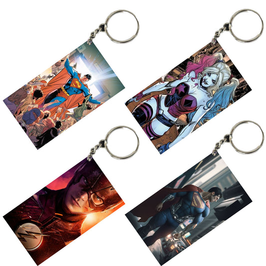 DC Unique Style 4 pcs Combo Keychain