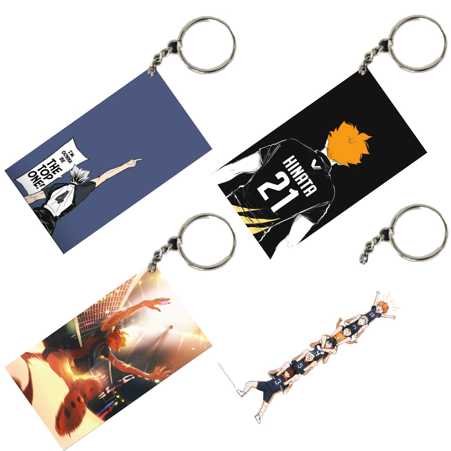 HAIKYU Anime Unique Style 4 pcs Combo Keychain