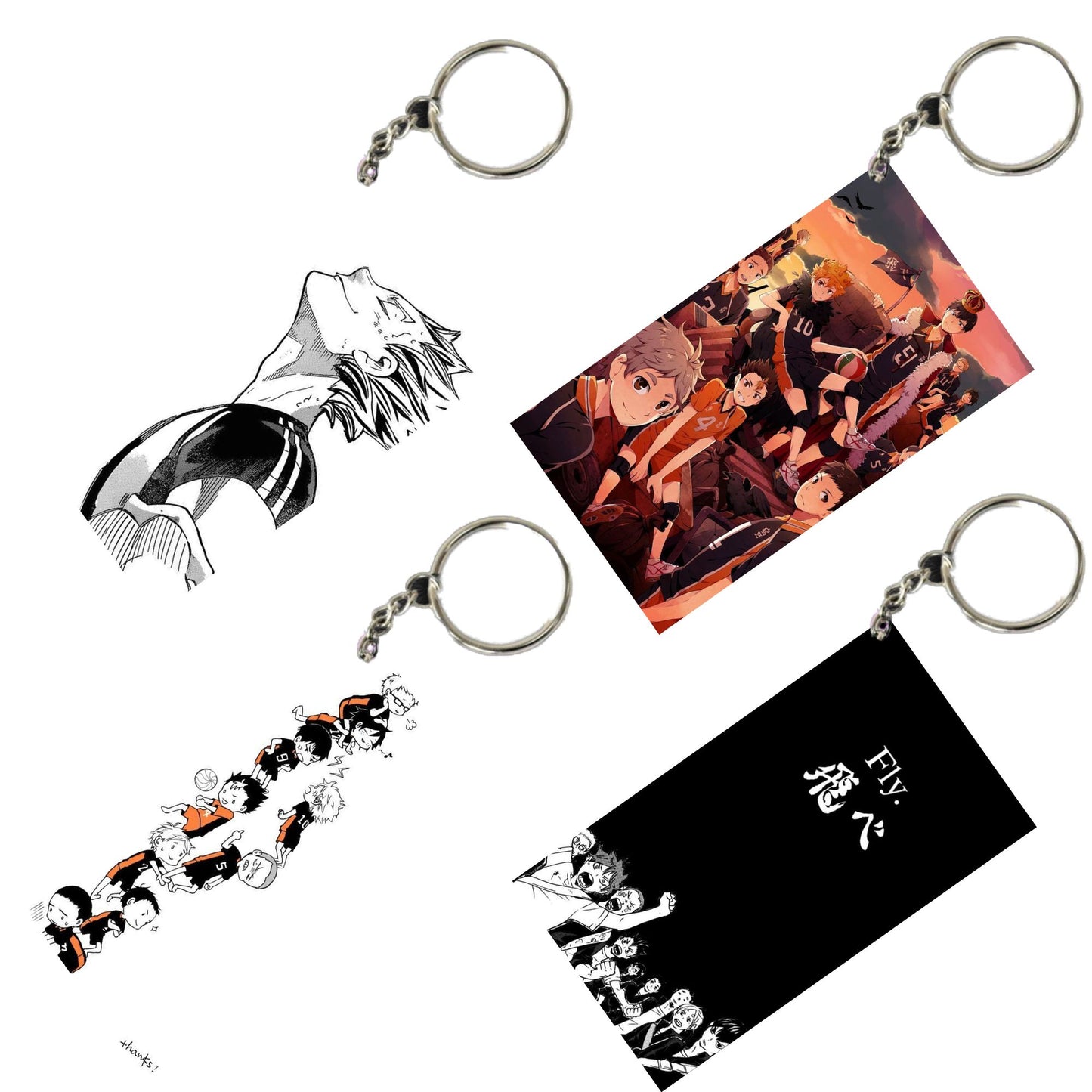 HAIKYU Anime Unique Style 4 pcs Combo Keychain