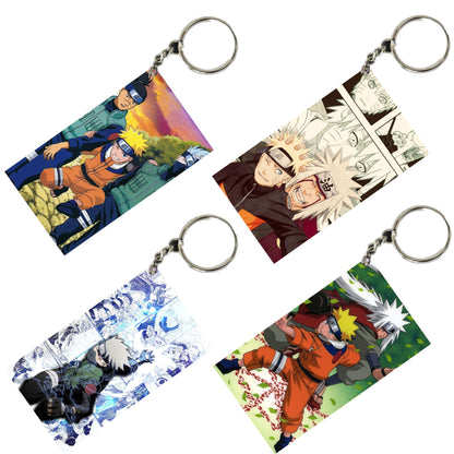 NARUTO Anime Unique Style 4 pcs Combo Keychain