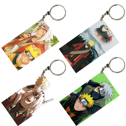 NARUTO Anime Unique Style 4 pcs Combo Keychain