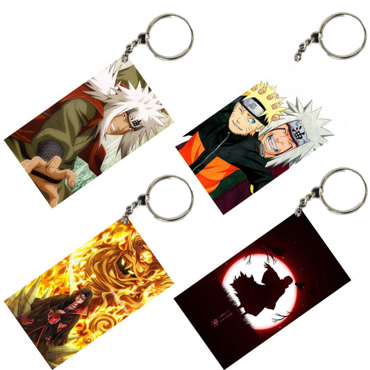 NARUTO Anime Unique Style 4 pcs Combo Keychain