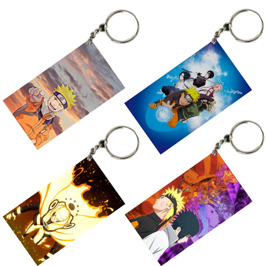 NARUTO Anime Unique Style 4 pcs Combo Keychain