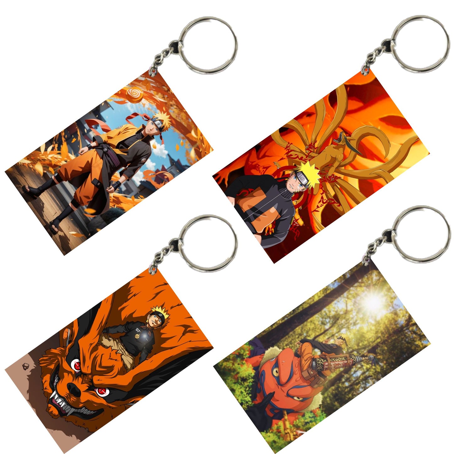 NARUTO Anime Unique Style 4 pcs Combo Keychain