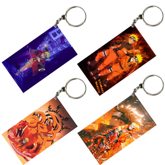 NARUTO Anime Unique Style 4 pcs Combo Keychain