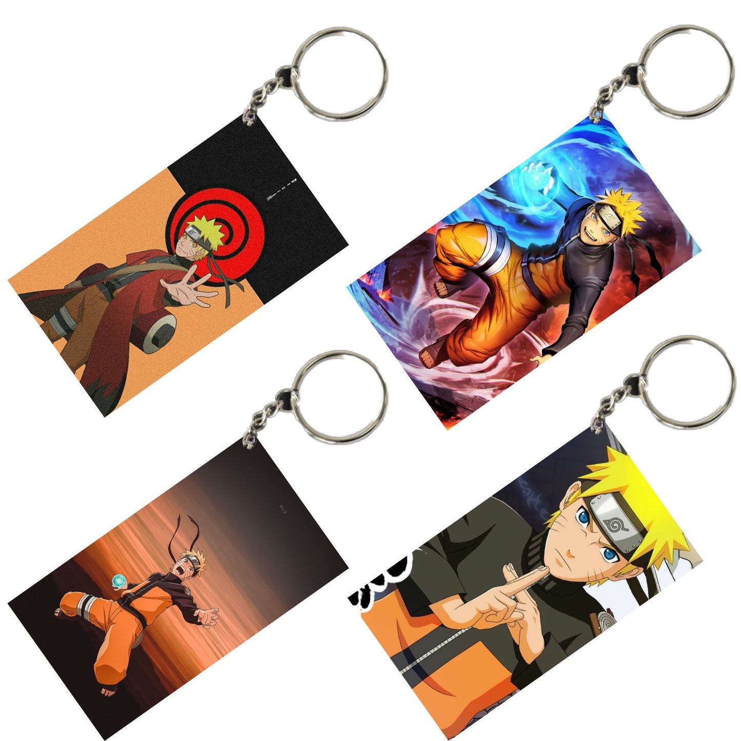 NARUTO Anime Unique Style 4 pcs Combo Keychain