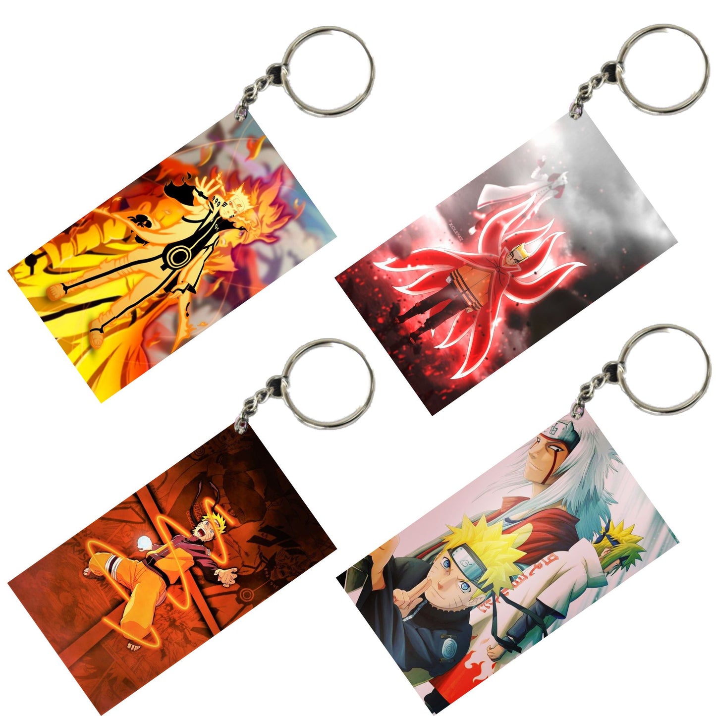 NARUTO Anime Unique Style 4 pcs Combo Keychain