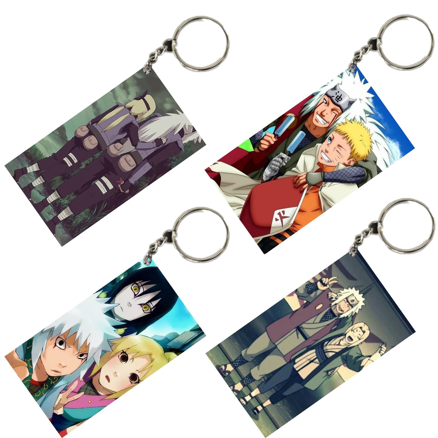 NARUTO Anime Unique Style 4 pcs Combo Keychain