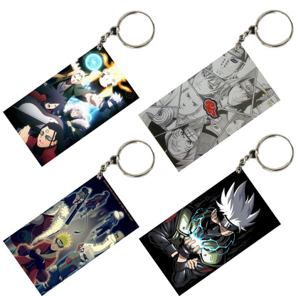 NARUTO Anime Unique Style 4 pcs Combo Keychain