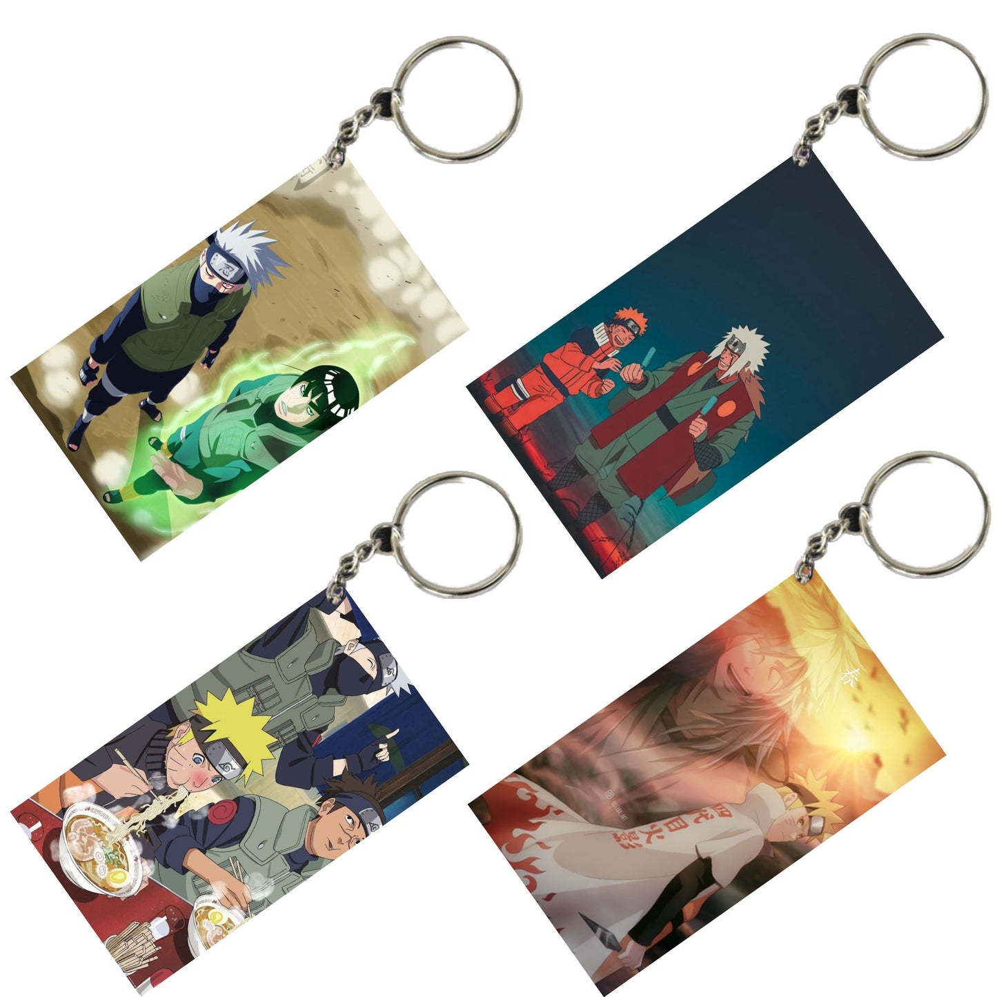 NARUTO Anime Unique Style 4 pcs Combo Keychain