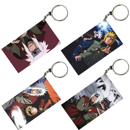 NARUTO Anime Unique Style 4 pcs Combo Keychain