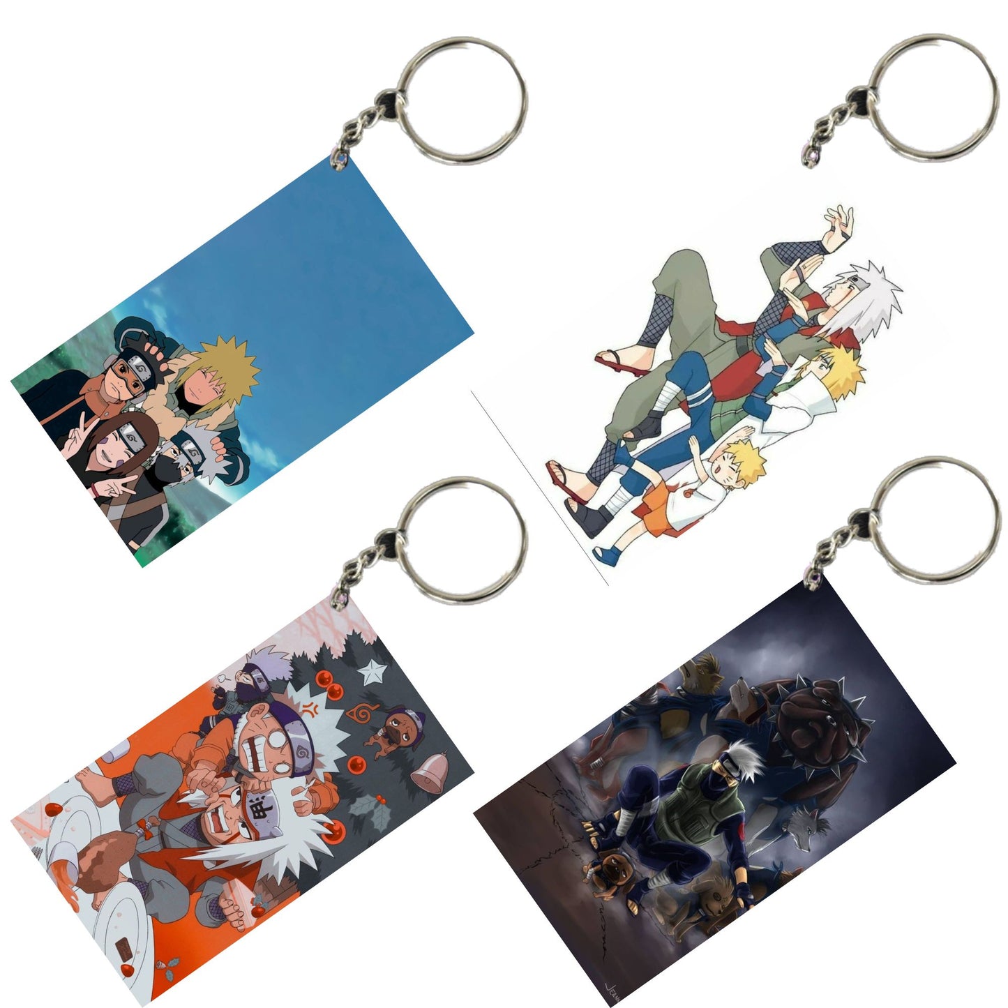 NARUTO Anime Unique Style 4 pcs Combo Keychain