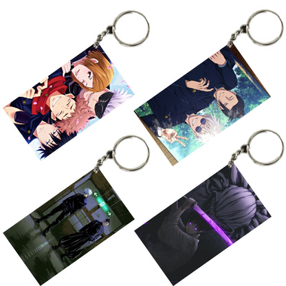 JUJUTSU KAISEN Anime Unique Style 4 pcs Combo Keychain