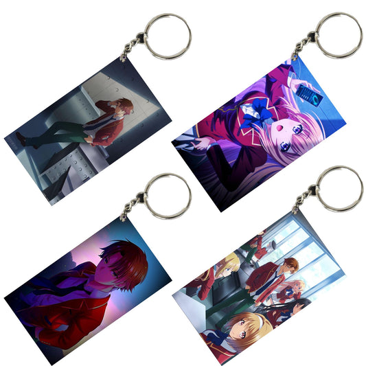 CLASSROOM OF THE ELITE Anime Unique Style 4 pcs Combo Keychain