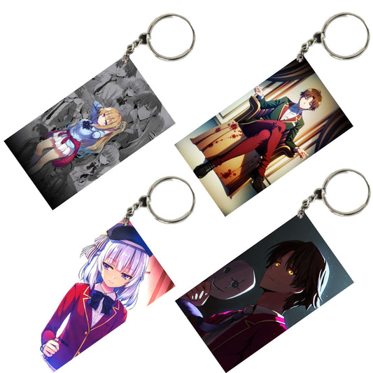 CLASSROOM OF THE ELITE Anime Unique Style 4 pcs Combo Keychain